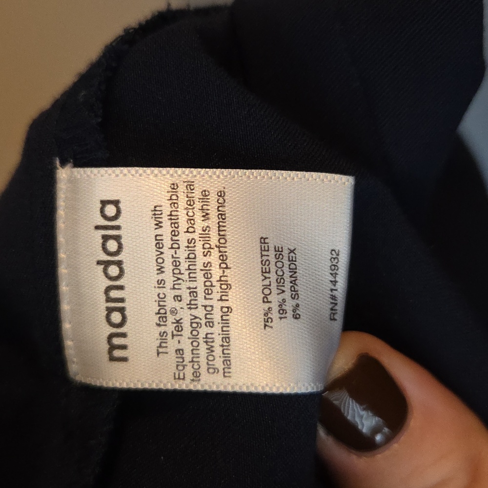 Navy Blue XL Mandarin Dolman Top - Picture 4 of 4